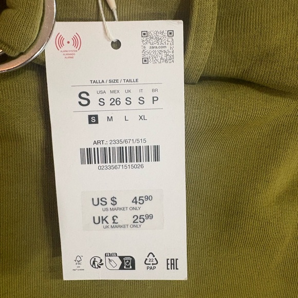 Zara Mustard Wide Leg Belted Pants - Picture 3 of 6